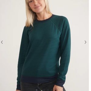 Marine Layer Reversible Raglan in Spruce/Navy size Medium